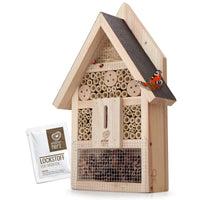 1 x RAW Customer Returns wildtier herz Help nature now - Insect hotel - Large untreated including attractant, insect house made of screwed wood for bees, ladybirds butterflies, bee hotel - RRP €30.24