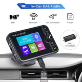 1 x RAW Customer Returns DAB Digital Radio Adapter for Car Radio Bluetooth Handsfree System, 2.4 Inch LCD Display, FM Transmitter, BT Music, AUX Interface - RRP €52.99