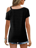 1 x RAW Customer Returns Beluring Women s Summer Short Sleeve T-Shirts Black Short Sleeve T-Shirts Size XL - RRP €22.76