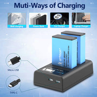 1 x RAW Customer Returns Artman LP-E17 Replacement Batteries and Dual USB Charger, Compatible with Canon EOS R10, RP, Rebel SL3, SL2, T8i, T7i, T6i, T6s, EOS M3, M5, M6, EOS 200D, 77D, 750D, 760D, 800D, 8000D - RRP €29.69