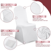 1 x RAW Customer Returns Showgeous 20 Pieces Chair Covers White Polyester Spandex Lycra Stretch Chair Covers Dining Room Wedding Chair Covers Universal Washable Chair Covers for Wedding Party Banquet Decoration - RRP €65.99