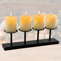 14 x RAW Customer Returns Thirrni candle holder Advent wreath, black metal candle holder with 4 candle trays, metal Advent candle holder, Advent candle tray, Advent candle holder - RRP €280.84