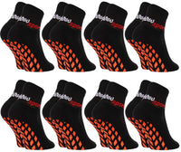 1 x RAW Customer Returns Rainbow Socks - Boys Girls Neon Sneaker Sport Socks - 8 Pairs - Black - Sizes 30-35 - RRP €30.24