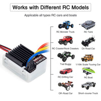 1 x RAW Customer Returns Radiolink RC Controller ESC Cool 9030 90A Brushed 2-4S Waterproof Combo BEC 3A 5.5V 7.5V for 1 10 RC Truck Crawler Tanks Cars Boats Supports Twin Engine Models XT60 Plug  - RRP €33.17