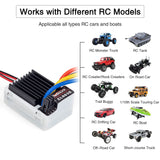 1 x RAW Customer Returns Radiolink RC Controller ESC Cool 9030 90A Brushed 2-4S Waterproof Combo BEC 3A 5.5V 7.5V for 1 10 RC Truck Crawler Tanks Cars Boats Supports Twin Engine Models XT60 Plug  - RRP €33.17