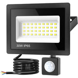 1 x RAW Customer Returns Kolpop Outdoor LED Spotlight with Motion Sensor, 30W 3000LM, 6500K Cold White Waterproof IP65 Internal Spotlight for Garden Garage Wall - RRP €19.99