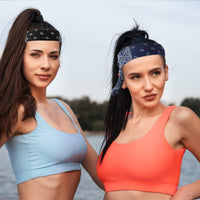 1 x Brand New 4 Pieces Boho Headband Bandanas Adjustable Sports Headband Hairband Ladies Elastic Summer Non-Slip Yoga Hairband for Women and Men - RRP €18.0