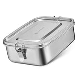 1 x RAW Customer Returns LINFELDT stainless steel lunch box with compartments 1400ML - TOP STAINLESS STEEL LUNCH BOX Stainless steel lunch box - metal lunch box lunch box, stainless steel bread box, crispbread box, lunch box, bread tin - RRP €24.99