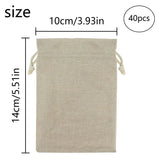 15 x Brand New IIRC 40 pieces cotton bags 10 x 14 cm jute bags fabric bags with drawstring linen bags for filling gift bags for cosmetics jewelry gifts weddings and parties - RRP €302.4