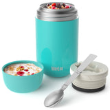 1 x RAW Customer Returns Thermal container for food 450ml, 710ml thermal mug food stainless steel warming container with spoon food container food container stainless steel for soups, baby food warming box - RRP €25.99