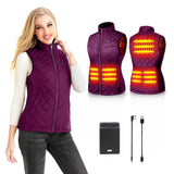 1 x RAW Customer Returns Kintiwe heated vest for women, heated vest with power bank, heating vest, heated jacket, heating jacket, heat vest with 5 heating zones for outdoor use - RRP €100.27