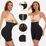 1 x RAW Customer Returns SIMIYA Tummy Control Panties Women High Waist Shapewear Seamless Girdle with Leg Figure Shaping Girdle Pant Cotton Underwear Pants Under Dress Short Shorts Black Beige, L  - RRP €29.68