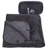 1 x RAW Customer Returns REDCAMP Warm Waterproof Blanket with Sherpa Lining, Windproof Throw Blanket for Cold Weather, Stadium, Camping, Travel, Outdoor, Sports, Washable, Black, 200 x 200 cm - RRP €38.3