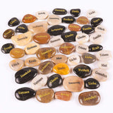 1 x RAW Customer Returns ROCKIMPACT 50 pieces stones with saying good luck engraved stones engraving inspirational stones lucky charm encouragement gratitude gift lucky stones wholesale, 50 different sayings, each 5-8 cm  - RRP €30.99