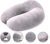 2 x RAW Customer Returns Ecosafeter Portable Travel Pillow - Perfect Neck Support Pillow, Luxurious, Compact Lightweight Quick Pack for Camping, Sleeping Pillow Gray  - RRP €23.38