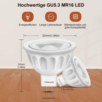 1 x RAW Customer Returns Torkase Gu5.3 Mr16 Led, 5W 12V Led Spot Lamp, 2700K Warm White Gu 5.3 Led, 500lm Led Light Bulb Replaces 50W Halogen Lamp 40 Degrees, Led Spotlight Not Dimmable, 10 Pieces - RRP €23.99