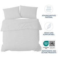 1 x RAW Customer Returns Dreamzie Double Duvet Cover 240x220 cm with 2 Pillowcases 65x65 cm - White - Double Duvet Cover Set 240x220 - RRP €24.58