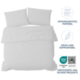 1 x RAW Customer Returns Dreamzie Double Duvet Cover 240x220 cm with 2 Pillowcases 65x65 cm - White - Double Duvet Cover Set 240x220 - RRP €24.58