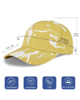 1 x Brand New LIVACASA Scribble Baseball Cap Girls Women Men Boys Cotton Breathable Lightweight Adjustable Anti-Sun Cap Sun Hat for Sports One Size, Yellow White  - RRP €22.8