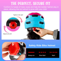 1 x RAW Customer Returns RaMokey bicycle helmet children, bicycle helmet with light for children, lightweight children s helmet with adjustable dial for girls and boys 48-56CM from 3-13 years red blue  - RRP €30.85