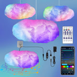 1 x RAW Customer Returns Lichaser 60cm RGB Rainbow Cotton LED Cloud Light, Cool Dimmable Decorative Lights LED Cloud Lights with Bluetooth APP and 2.4G Remote Control for Rooms, Bedroom Decoration 60cm., RGB IC  - RRP €32.99