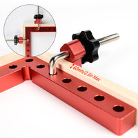 1 x RAW Customer Returns 90 Degree Positioning Angle Right Angle Clamp Aluminum Alloy Woodworking Carpenter Corner Clamp Square Tool for Picture Frames Cabinets or Drawers 14cm 5.5inch Red - RRP €30.98