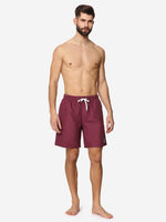 1 x RAW Customer Returns Ladeheid swim shorts men s comfortable swim shorts with wide elastic waistband and pockets swimming shorts board shorts LA40-129 Burgundy XXL  - RRP €24.99