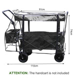 1 x RAW Customer Returns Rain cover handcart children, rain protection accessories, rain cover rain cover transparent, handcart rain cover rain protection cover for folding handcart with push handle - RRP €34.27