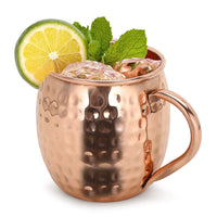 1 x RAW Customer Returns Zap Impex Moscow Mule Copper Mugs - Set of 6 - 100 Handmade Food Grade Pure Solid Copper Barrel Mugs - 16 oz High Quality Cocktail Copper Glass - RRP €52.99