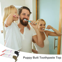 1 x Brand New Pack of 3 Pooping Dog Butt Toothpaste Topper Dog Butt Shape Toothpaste Lid for Toothpaste for Dogs Funny Toothpaste Squeezer Dog Toothpaste Gift Idea for Friends - RRP €9.06