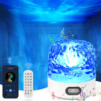 1 x RAW Customer Returns Meinice LED starry sky projector, water wave starry sky projector children s night light with music player timing function remote control, wave lamp galaxy projector gift for children and adults - RRP €15.72