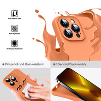 1 x RAW Customer Returns Supdeal Liquid Silicone Case for iPhone 13 Pro Max, Camera Protection Microfiber 3 Layer Protect Liquid Silicone Mobile Phone Case, Ultra Thin and Comfortable to Hold Protective Case, 6.7 Inch, Orange - RRP €16.01