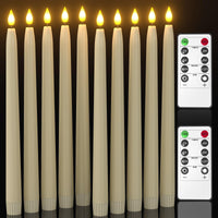 1 x RAW Customer Returns PChero LED candles with remote control, 10-piece electric LED candle set, small stick candles, flickering flame with timer function for Halloween New Year s Eve party, room decoration, Christmas, living room - RRP €36.25