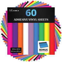 4 x Brand New Kassa Permanent Self-Adhesive Vinyl Film Pack of 60, 30.4 x 30.4 cm Includes spatula Set with different colors Matte Glossy Self-adhesive vinyl film for plotters - RRP €124.72