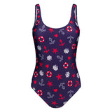 1 x RAW Customer Returns Dedoles One-piece swimsuit for women and girls in recycled polyamide with many cherry flamingo mandala designs, colour Maritime spirit, L - RRP €34.99