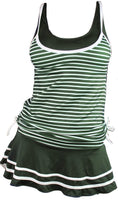 1 x Brand New Summer Mae Women s Tankini Retro Stripe Swimsuits Grass Green Striped M - RRP €36.13