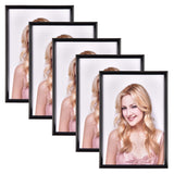 1 x RAW Customer Returns Alishomtll picture frame DIN A4 picture frame set of 5, 21 x 29.7 cm, black photo frame plastic frame for multiple pictures photos - RRP €26.48