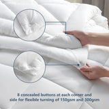 1 x RAW Customer Returns WAVVE Duvet Single Bed Four 4 Seasons 135x200 cm, Summer Duvet Set 150gsm 135 x 200 Spring Autumn 300gsm 200x135 Very Warm Winter Duvet Quilt 450gsm, White - RRP €33.26