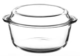 1 x RAW Customer Returns Pasabahce 3.15 L Round Glass Gratin Dish with Lid Casserole Bowl Shell Glass Bowl - RRP €25.2