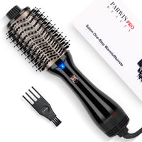 1 x RAW Customer Returns One-Step Hot Air Brush, PARWIN PRO BEAUTY Hair Dryer and Volume Brush, 4 in 1 Oval Blow Dryer Brush, Drying, Straightening and Volume, Ionic Care, 1000 Watt, Black - RRP €35.28