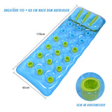 1 x RAW Customer Returns GOLDGE 2-in-1 Inflatable Floating Bed Air Mattress Pool Air Mattress Water Floating Hammock Lounge Chair Pool Floating Bed for Adults Children with Pillow, Rope - RRP €25.2