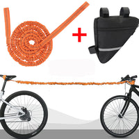 1 x Brand New 2.5 m children s tow rope for bicycle, bicycle tow strap elastic, bicycle bungee tow rope, with triangle bag, suitable for mountain bikes, bicycles, e-bikes - RRP €32.4