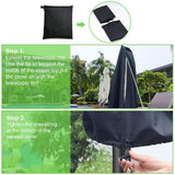 13 x Brand New YuYo Parasol Cover, 2-3M Canopy Parasol Cover Waterproof Protective Cover for Garden Canopy Parasol Black Parasol Cover with Rod, 265 x 30 x 80 46 cm - RRP €255.71