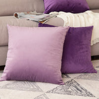 1 x RAW Customer Returns MIULEE velvet cushion cover pillowcase pillow covers sofa cushions decorative throw pillows couch cushions decorative cover cover decorative pillows for sofa living room bedroom set of 2 60 x 60 cm purple - RRP €21.17