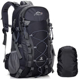 1 x RAW Customer Returns A AM SeaBlue Waterproof Hiking Backpacks 40L Lightweight Outdoor Backpack Trekking Backpacks Men Women Travel Backpack for Climbing Camping Riding Sports Travel Fishing Leisure Day Tours, Black - RRP €43.99