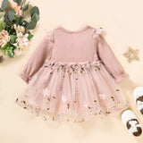 1 x RAW Customer Returns Yanmucy Dresses for Girls Toddler Baby Girl Dress Infant Bowknot Ruffle Tutu Outfit Long Sleeve Floral Romper Clothes Layered Lace Skirts DE NL SE PL, Age, 9 Months, 12 Months, Rose  - RRP €27.6