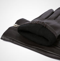 1 x Brand New YISEVEN Women s Gloves Touch Screen Warm Velvet Lined Long Modern Sheep Leather Lambskin Full Finger, Brown Zipper 8.0 XL - RRP €21.6