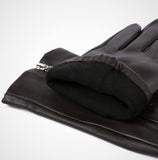 1 x Brand New YISEVEN Women s Gloves Touch Screen Warm Velvet Lined Long Modern Sheep Leather Lambskin Full Finger, Brown Zipper 8.0 XL - RRP €21.6