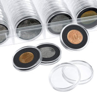 1 x RAW Customer Returns 100pcs 30mm Coin Capsules Protect Seal Coin Holder for Coin Collection 5 Sizes 17 20 25 27 30mm Money Storage - RRP €13.2