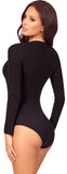 1 x RAW Customer Returns Merry Style Women s Long Sleeve Bodysuit BD900 Black, L  - RRP €23.18